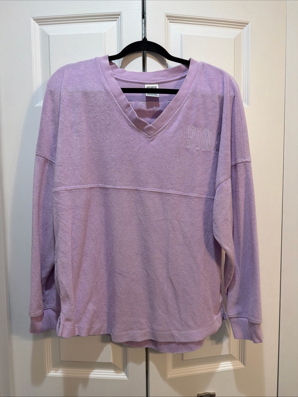 PINK Victoria's Secret Lavender V-Neck Pullover Sweatshirt